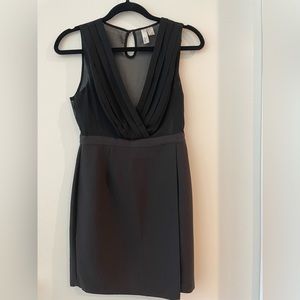 Black Mini Dress - Sheer Top
